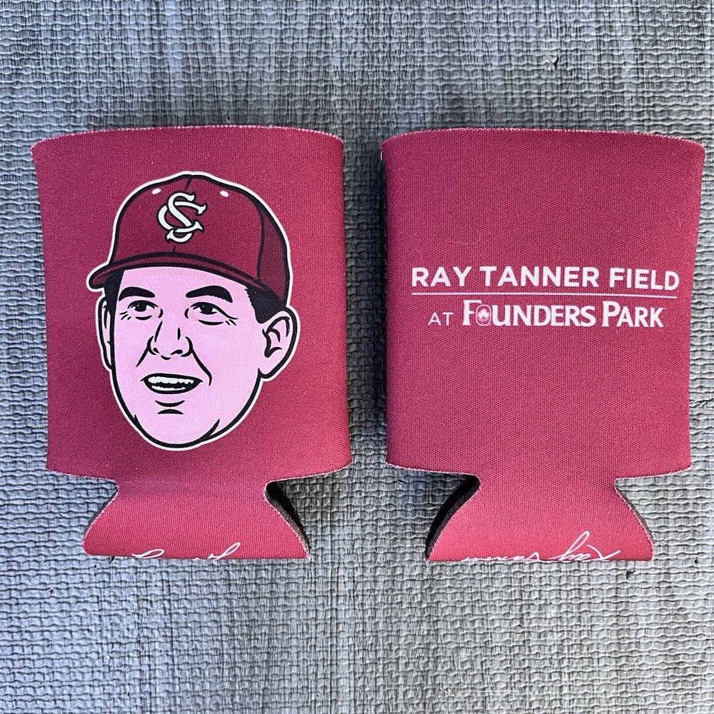 University of South Caroline Gamecocks Baseball Coach Ray Tanner 2 Drink Koozies